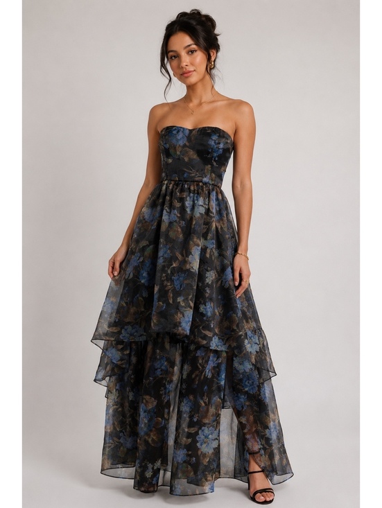 Lulus Dresses & Skirts - Lulus New Strapless Floral High-Low Dress with Tags